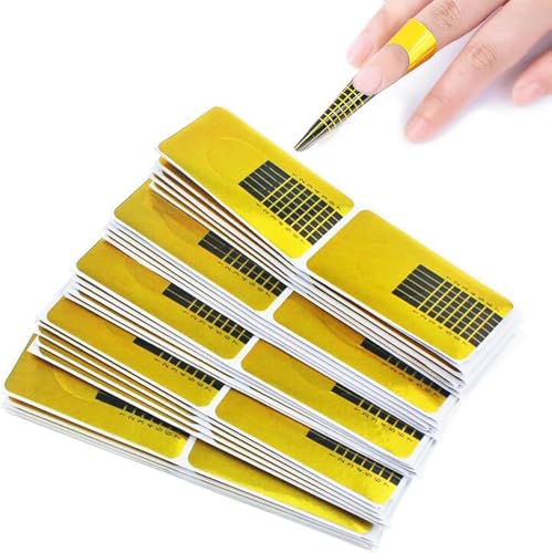 200 Pcs Self-Adhesive Nail Forms for Acrylic and UV Gel Extensions