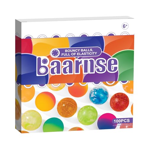 Colorful 100PCS Bouncy Balls Set in Gift Box - Mini 0.71" Party Favors