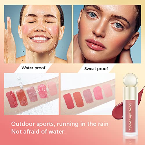 RILIMIOO Liquid Blush Wand - Soft Velvet Cream Face Cheek Tint (2#)