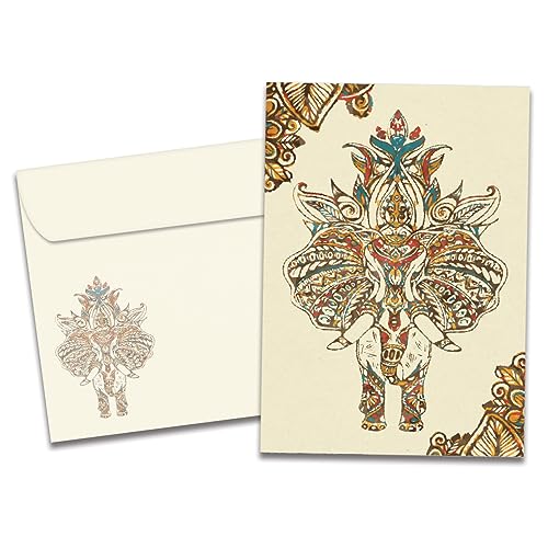Vibrant Diwali Card with Envelope - 5"x7" - Eco-Friendly Design