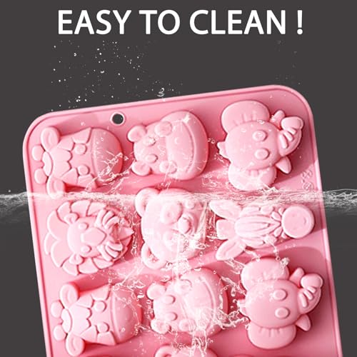 Animal Silicone Molds Set of 2 - 12 Cavity for Chocolate & Candy