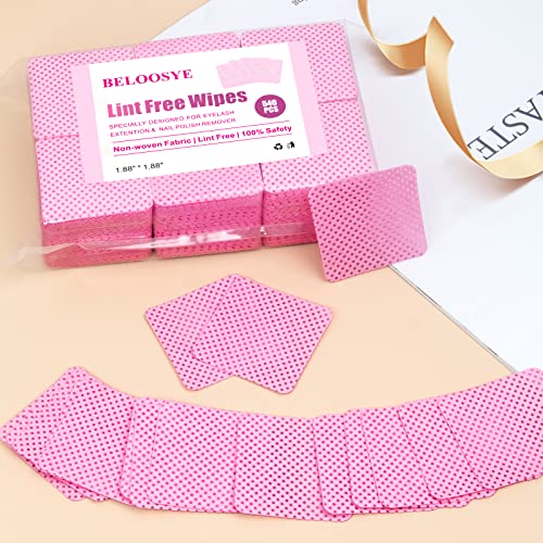 BELOOSYE 540 PCS Lint Free Nail Wipes and Eyelash Extension Glue Wipes