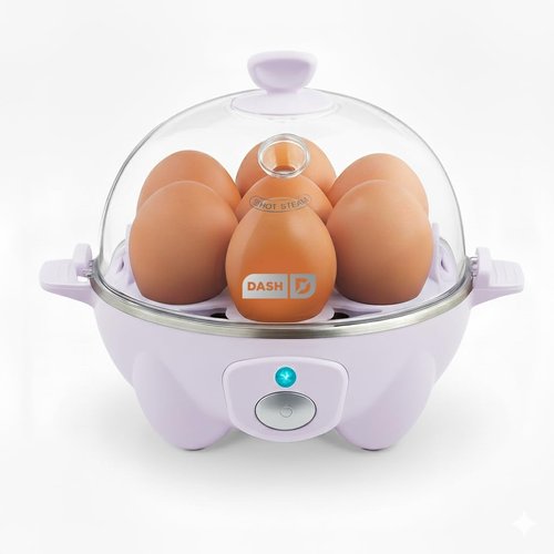 Dash Rapid Egg Cooker - Versatile Boiler, Poacher & Steamer - Holds 7 Eggs, Lavender | BPA Free & Dishwasher Safe