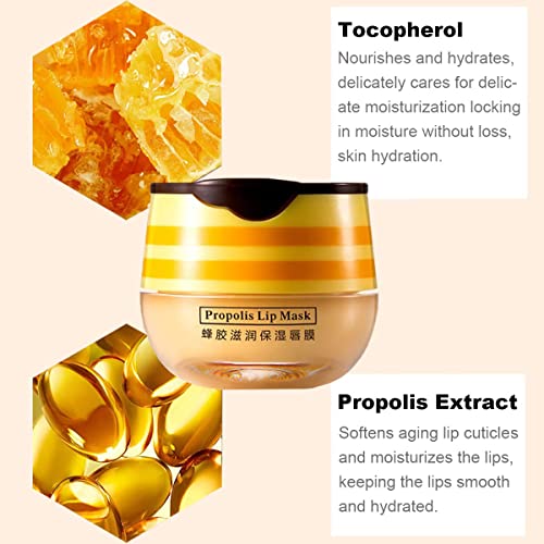 Alisesun Honey Lip Balm & Sleeping Mask 2-Pack - Vitamin E Moisturizing Lip Care