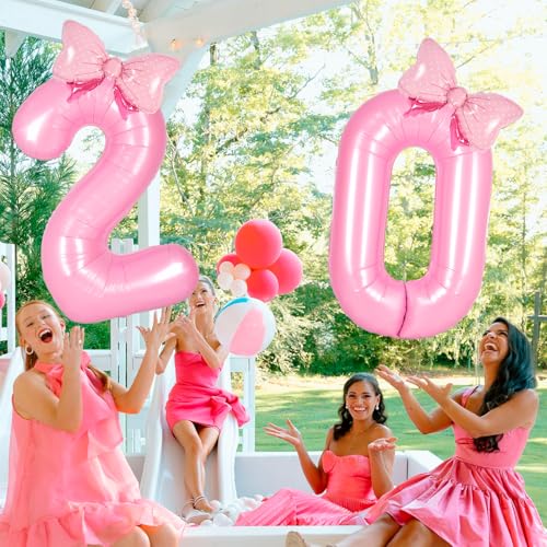 Pink Number 1 Balloon for Girls Birthday Decorations - 40" Foil Mylar
