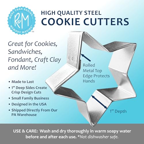 8" Gingerbread Boy Cookie Cutter - R&M International, Tinplated Steel