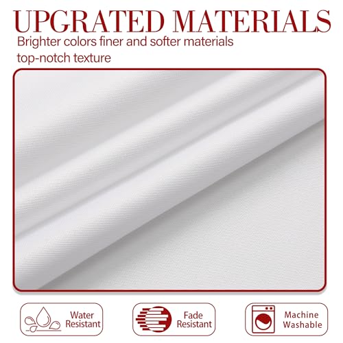 White Christmas Tablecloth 52x70 Inches Water-Resistant Holiday Decor for Rectangle Tables