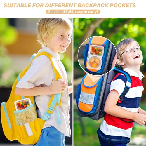 ClyraStor Double Compartment Snack Containers with Lids - 20PCS