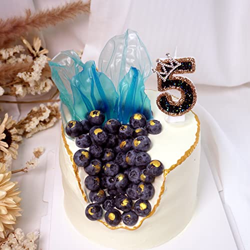 Number Birthday Candles with Sparklers - 3.15" Wax Cake Decorations