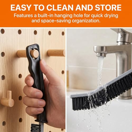 4-Piece Hard Bristle Crevice Cleaning Brush Set for Tight Spaces