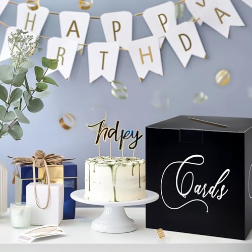 Black and White Card Box for Weddings, Birthdays & Parties