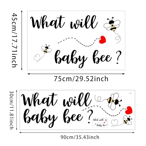 What Will Baby Bee Gender Reveal Decal Sign - Bee Themed Decoration