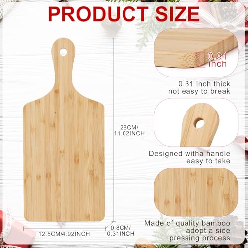 6-Piece Christmas Kitchen Utensil & Cutting Board Gift Set - Bamboo Towels Pine Picks Ribbons