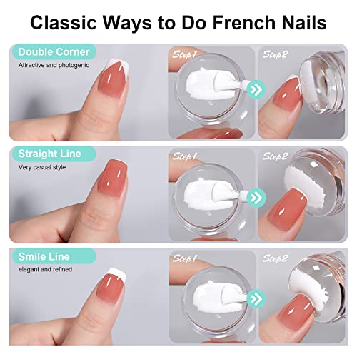 Clear Jelly Nail Art Stamper with Acrylic Scraper and Spare Head Kit