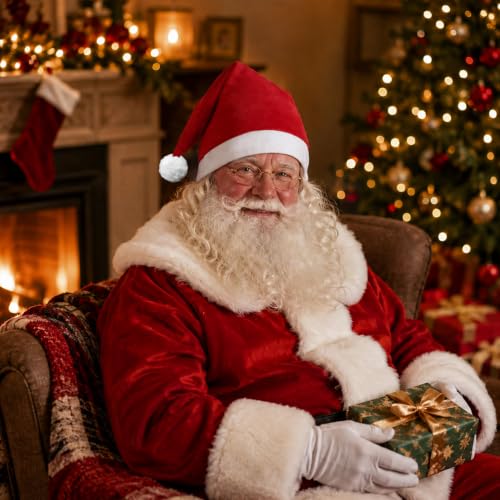 Seifar Christmas Santa Hats Bulk - Red and White Felt Costume Hats for Holiday Parties - Variation 56