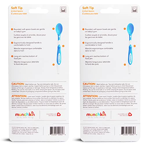 Munchkin Soft Tip Baby Spoons - 12 Pack, BPA Free, Colorful