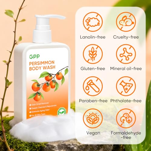 GPP Persimmon Soap Bar for Body Odor Control & Sensitive Skin