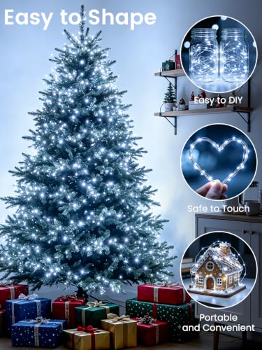 Fairy Lights 165FT 500 LEDs Plug-in String Lights Cool White - 2 Pack