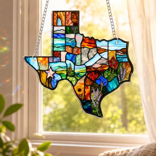 Centoleo Texas Suncatcher Ornament for Window Decor - Texas Gifts for Women