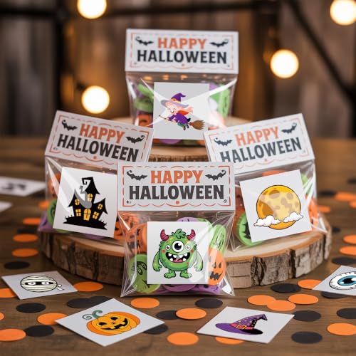 144 Halloween Temporary Tattoos for Kids - 24 Fun Designs