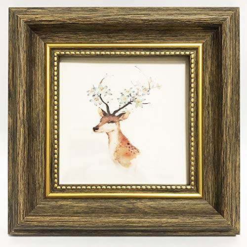 4x4 Gold Edge Picture Frame with Plexiglass Display - AMHOME