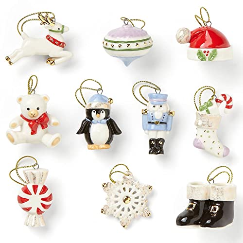 Lenox Christmas Memories 10 Piece Miniature Porcelain Ornament Set