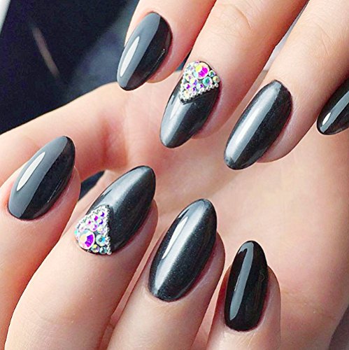 Zealer 1800pcs Crystal AB Nail Rhinestones Flatback Glass Gems Mix Sizes