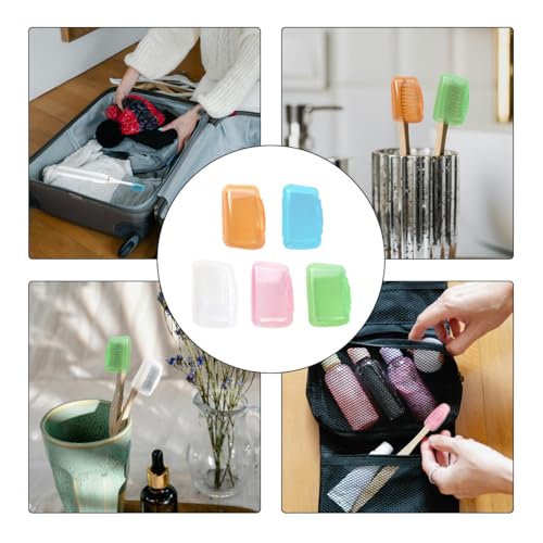 ZYYC Portable Toothbrush Cap Covers, 10 Pack Ventilated Travel Toothbrush Head Cases