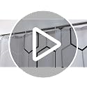 Black and White Hexagon Geometric Shower Curtain - 72" x 72" (Pack of 1)