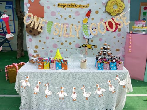 One Silly Goose Banner Garland for 1st Birthday Party
