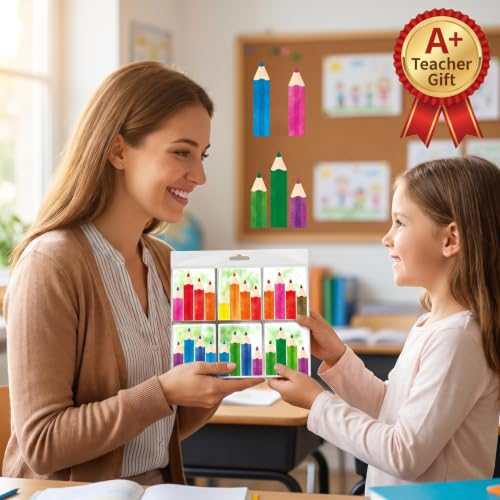 Back to School Pencil Window Clings - 9 Sheets for Classroom Decor