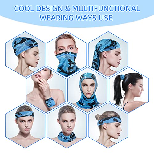 4 Pack Neck Gaiter Face Mask Scarf Masks Bandanas Breathable Outdoor Headwear Balaclavas Cover for Men Women
