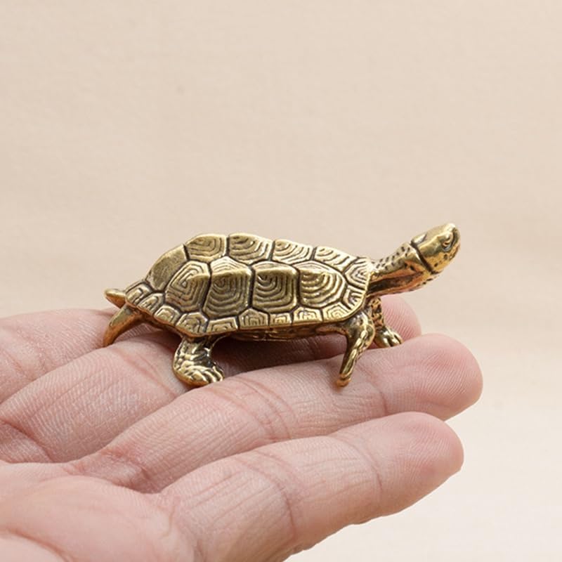 Skiennix Brass Vintage Turtle Figurine - Unique Home Ornament | Perfect Gift Idea, 1PC