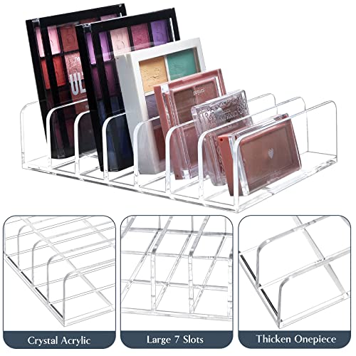 TUZAZO 2-Pack Acrylic Eyeshadow Palette Organizer - 7-Section Makeup Holder