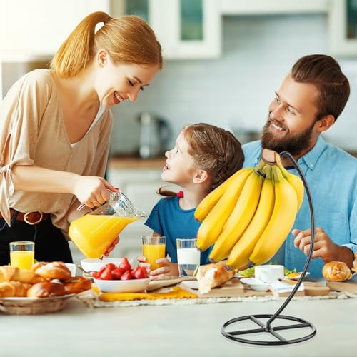 Beesini 2-Pack Banana Holder Stand, Heavy Duty Metal Fruit Rack for Kitchen