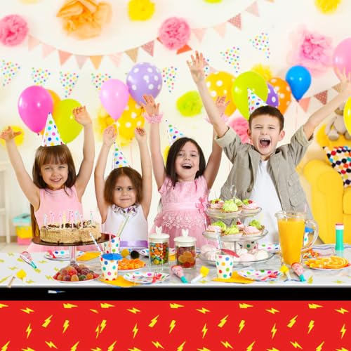 Red Cartoon Animation Tablecloths - 2 Pcs 70.8x42.5 inch for Parties
