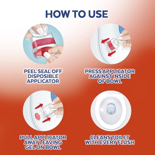Lysol Click Gel Automatic Toilet Bowl Cleaner, Mango & Hibiscus, 6 Count