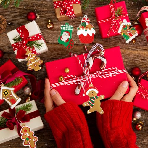 12PCS Gingerbread Man Ornaments - Cute Christmas Tree Decorations