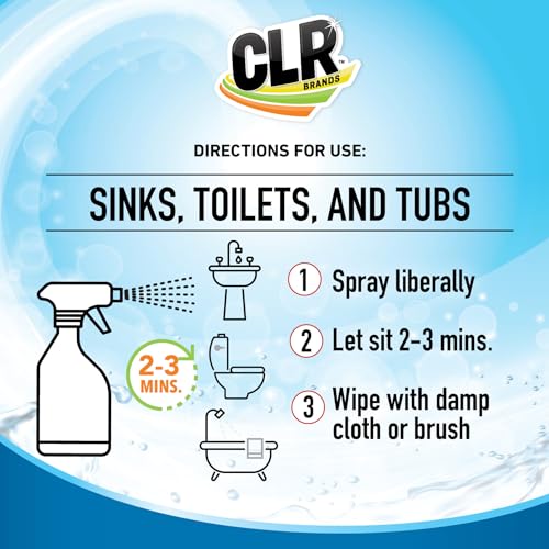 CLR Brilliant Foaming Bathroom Cleaner Spray, 26 oz (2 Pack)