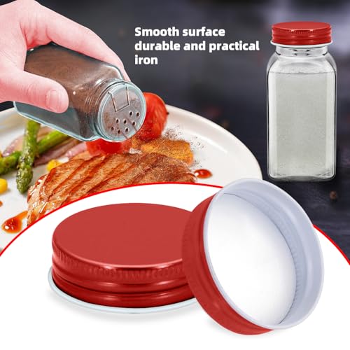 10-Pack Iron Jar Lids for 4oz & 6oz Spice Jars - Airtight Sealing