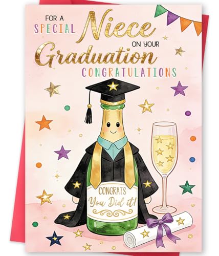 Missonemi Graduation Card for Niece - Cute Congrats Grad Card