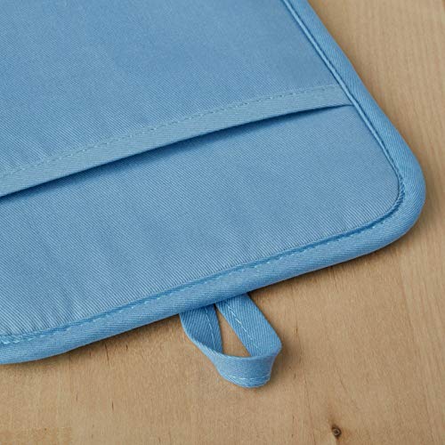 KitchenAid Ribbed Silicone Pot Holders, 7"x9", 2-Piece Set - Blue Velvet