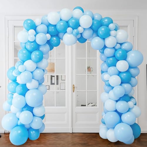 Light Blue 12 Inch Balloons Pastel Blue Latex 110pcs Party Decorations