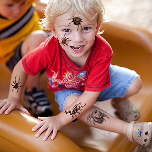 Hohamn Halloween Spider Temporary Tattoos for Kids Party Favors 12 Sheets
