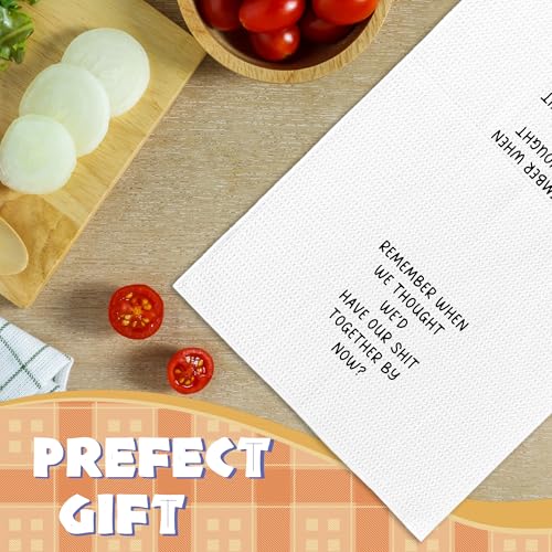 Funny Sarcastic Kitchen Towels - Humorous Dish Towel 16x24