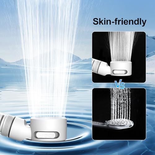 Filtered Handheld Shower Head with 3 Spray Modes & ON/OFF Switch