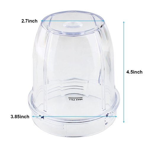 LMEI Replacement Parts 12oz Cup with Sip & Seal Lid, Compatible with Ninja Blender BL450 BL480 BL640 BL680 BN400 BN751 BN801 SS100 SS401 CT680 (2 Pack)