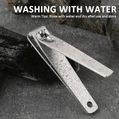 Large Straight Toenail Clippers for Thick Nails - Heavy Duty Stainless Steel