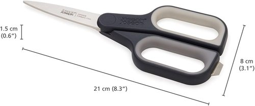 Joseph Joseph PlusCut Kitchen Scissors - All-Purpose Design with Box Cutter & Soft-Grip Handles