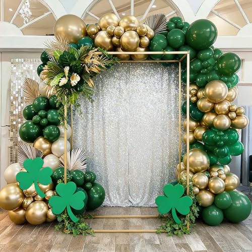 60pcs Green & Gold Latex Balloons for Parties & Celebrations